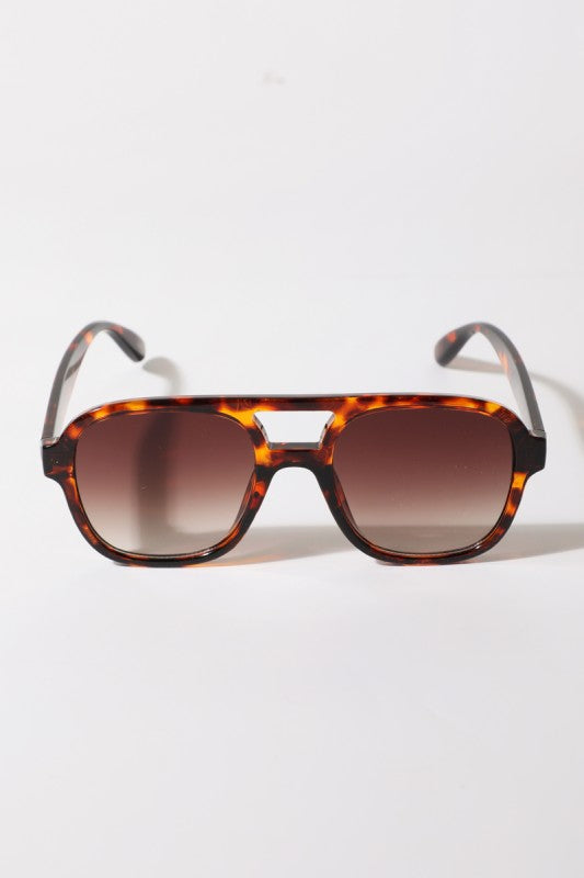 Retro Square Aviator Style Colored Lens Sunnies