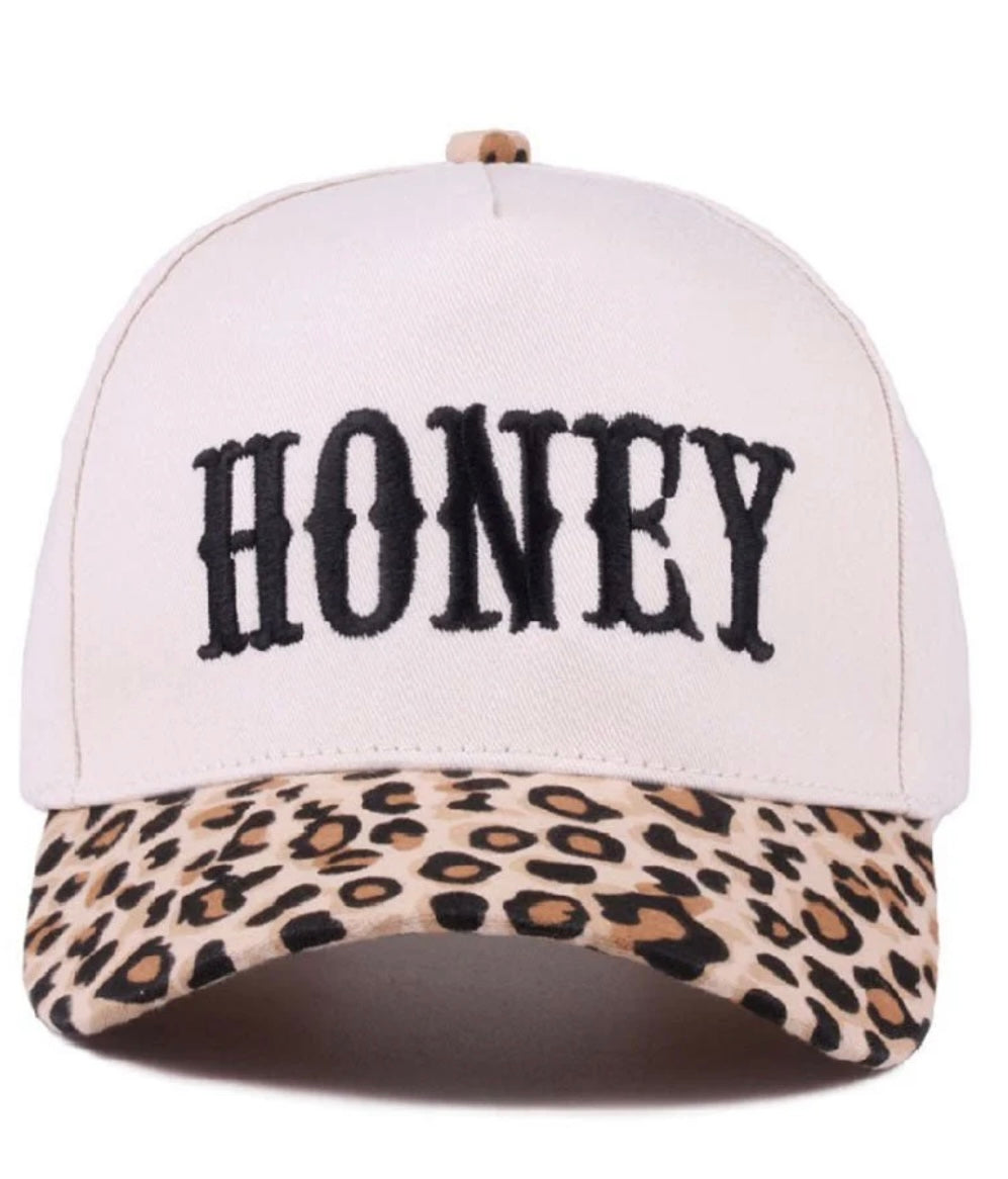 Honey Hush Leopard Trucker Hat