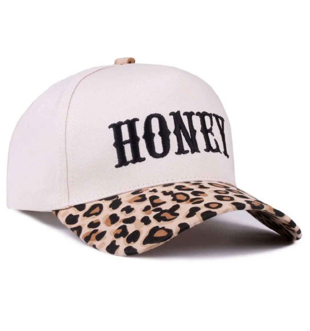 Honey Hush Leopard Trucker Hat