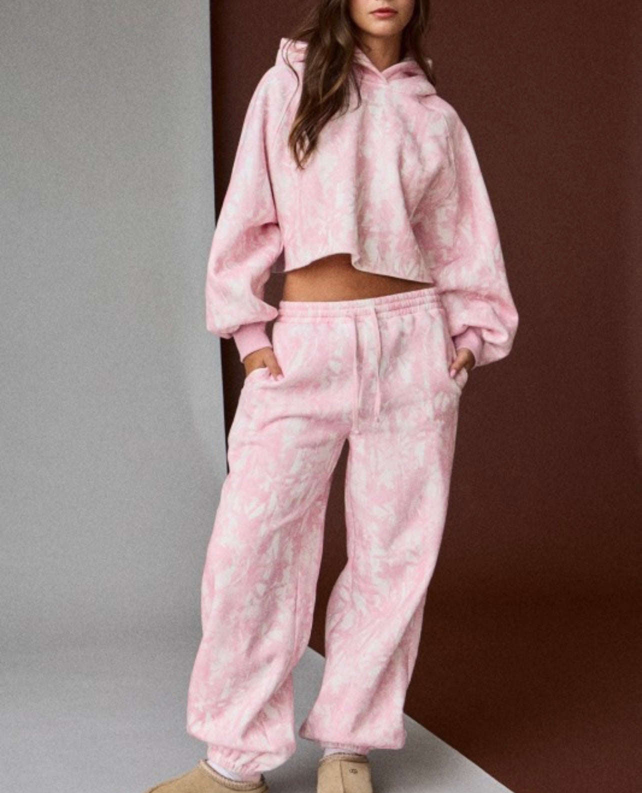 Hidden In Style Pink Woodlands Joggers