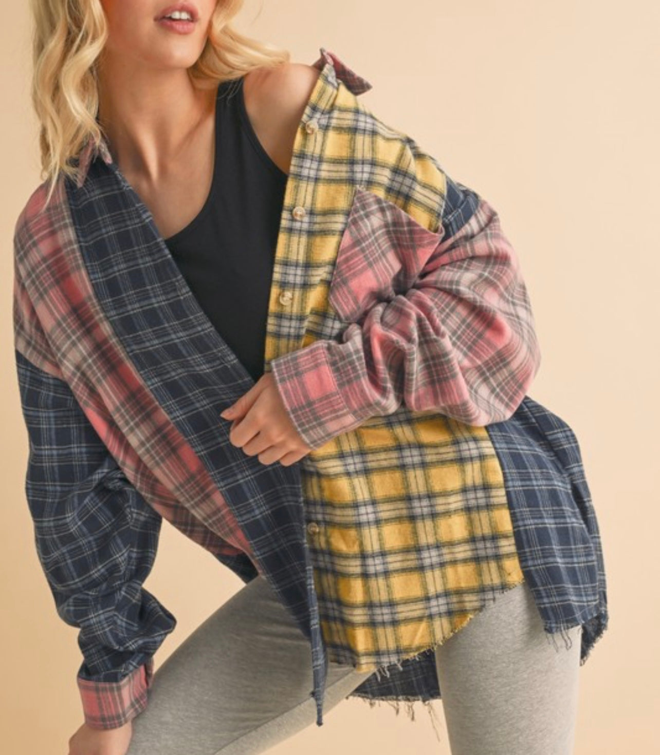 Flirty In Flannel Multi Colored Plaid Flannel Shirt