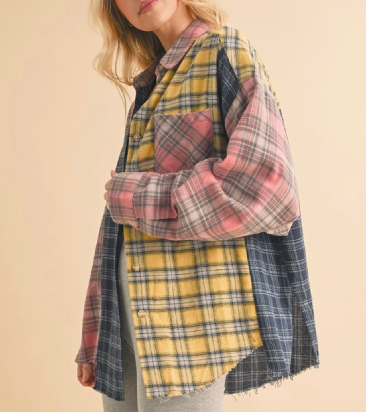 Flirty In Flannel Multi Colored Plaid Flannel Shirt