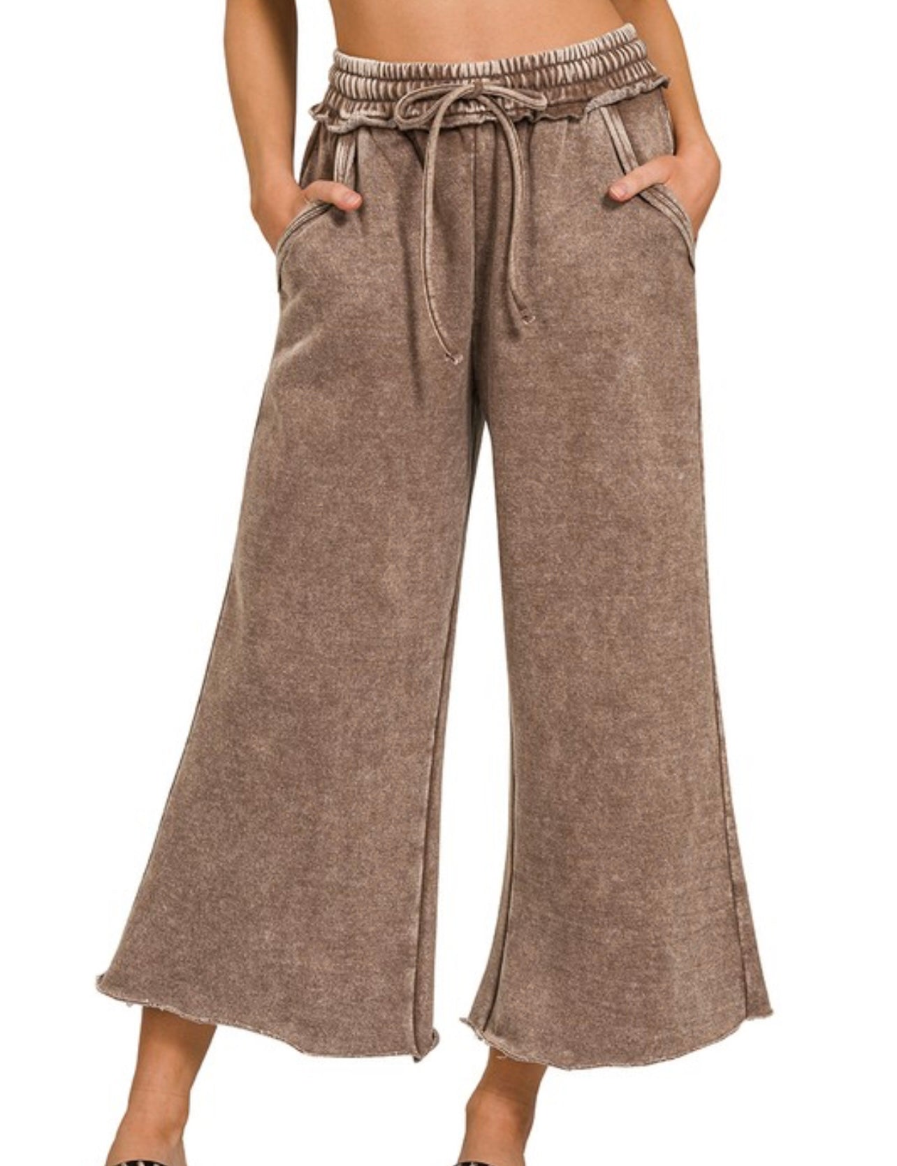 Rich Mocha Latte Palazzo Sweatpants
