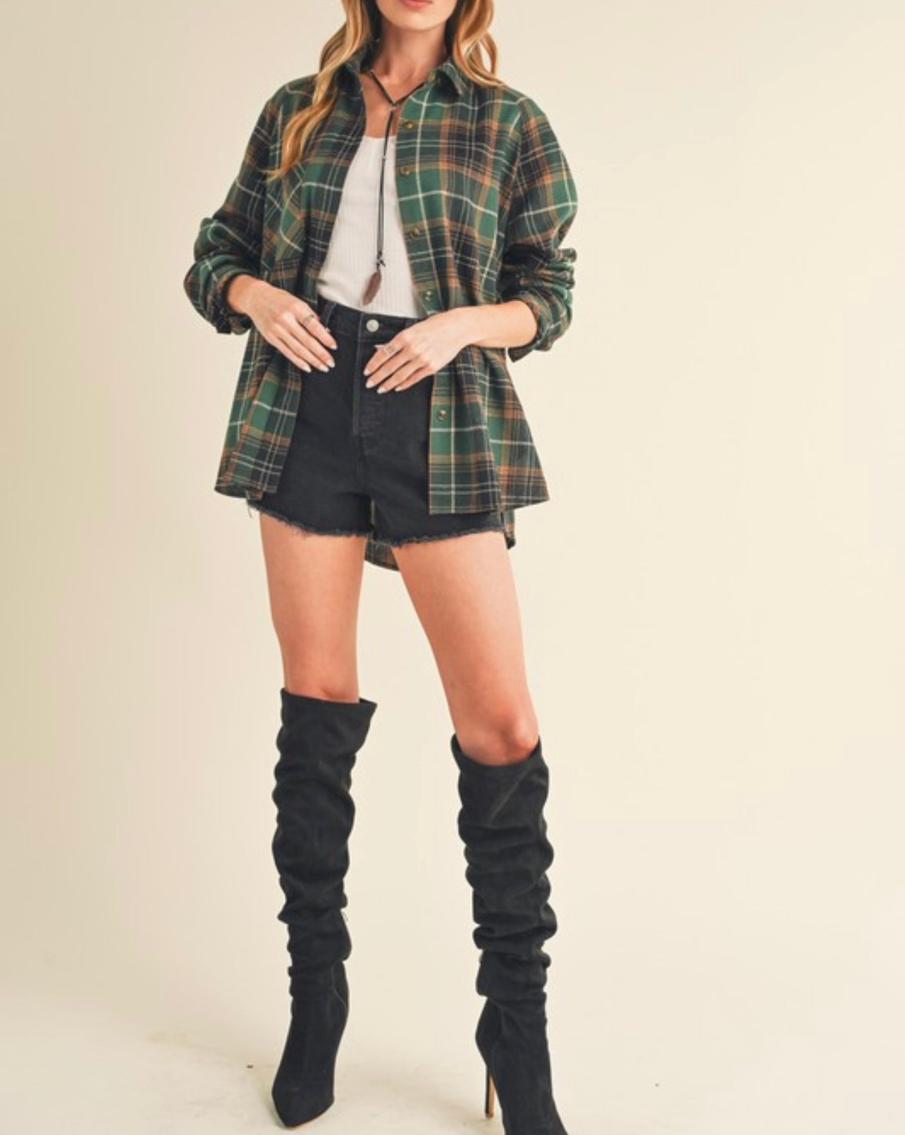 Autumn Ember Plaid Flannel Shirt