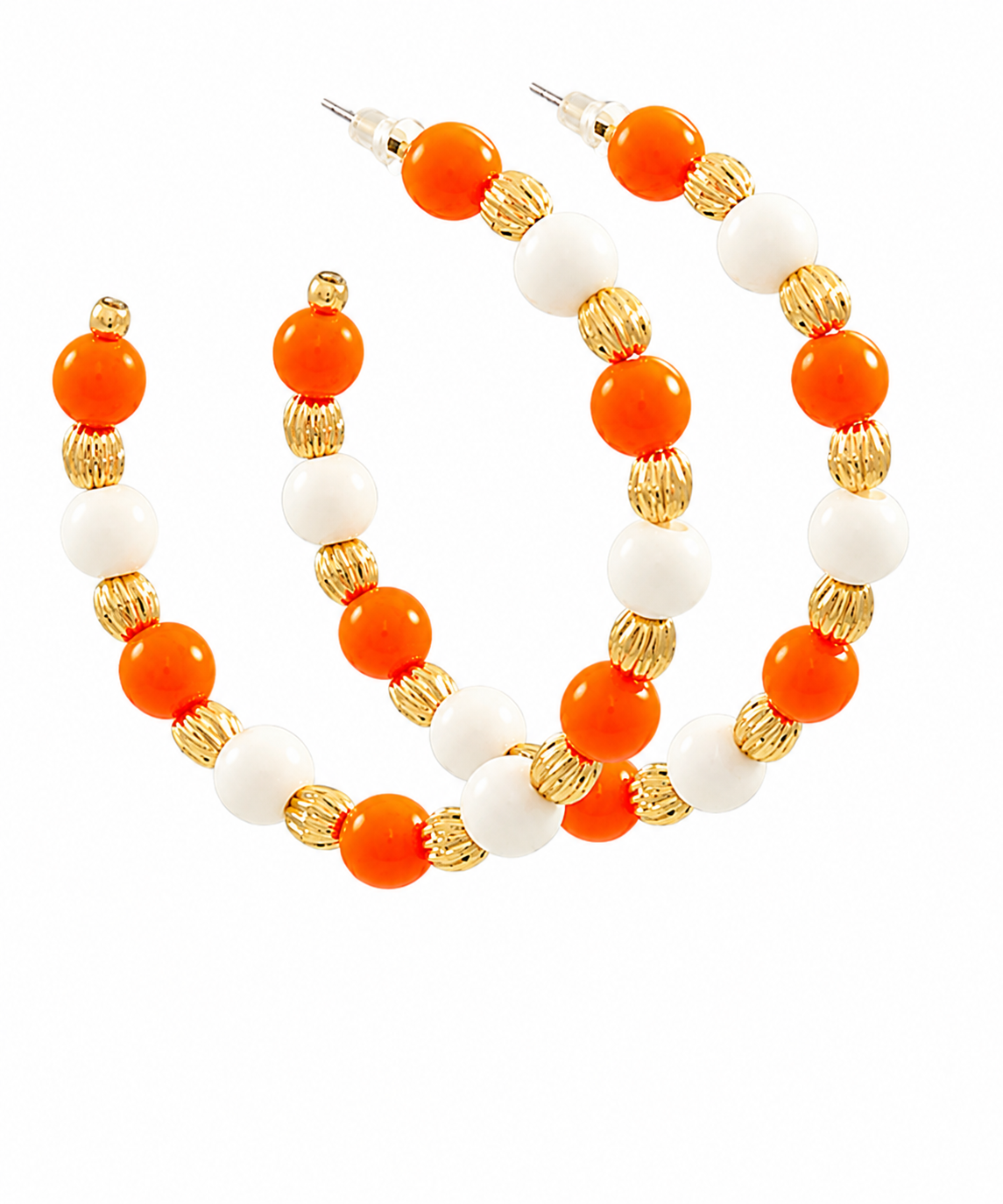 Gameday Beaded Open Hoops