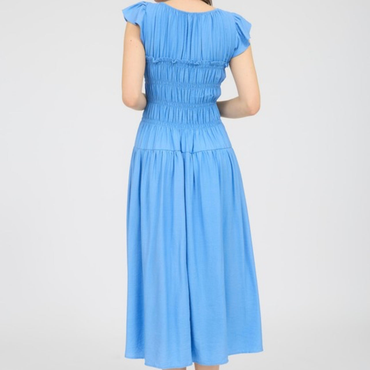 Boldly Bright Blue Midi Dress