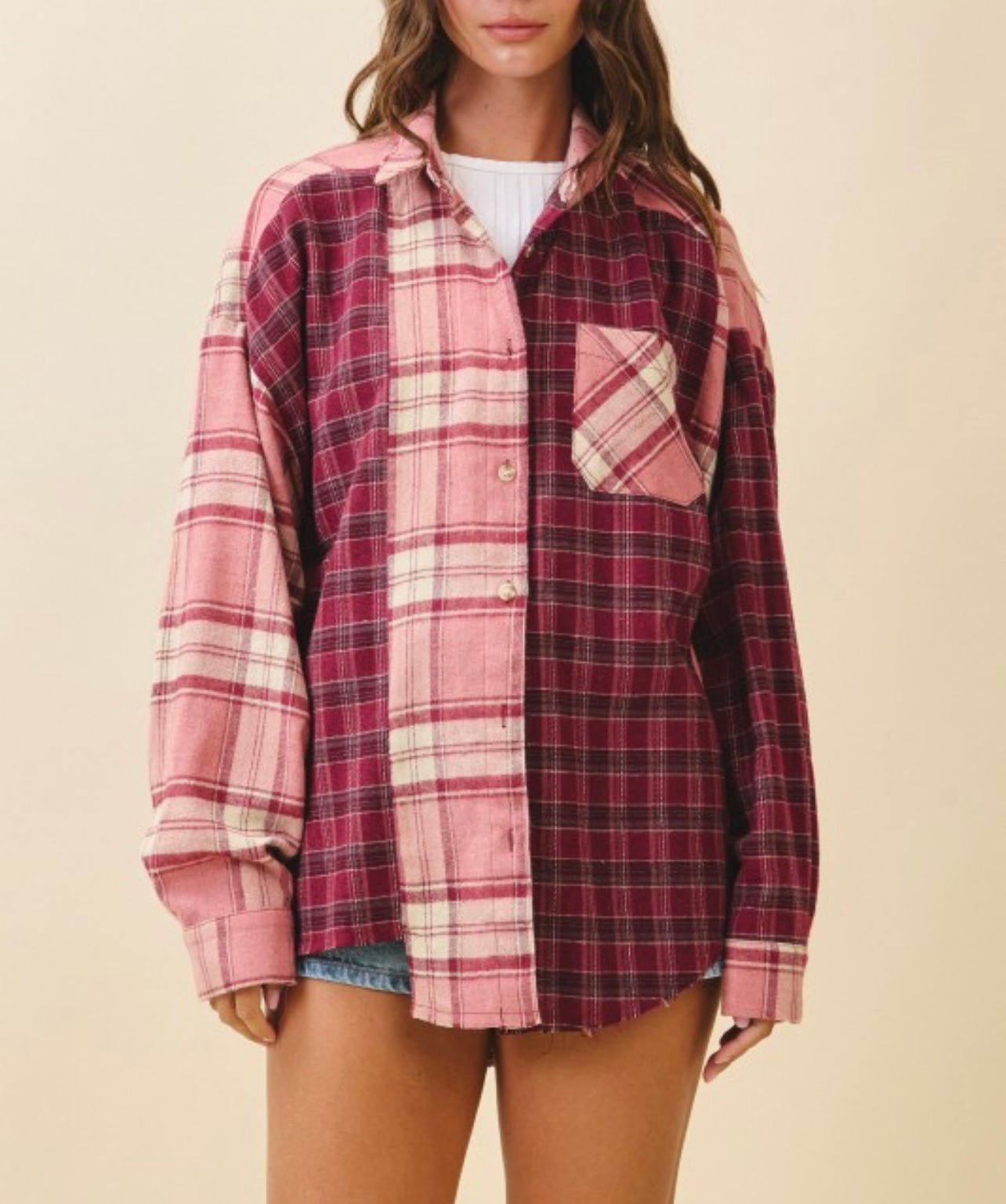 Campfire Cowgirl Multi Colored Plaid Flannel Shirt