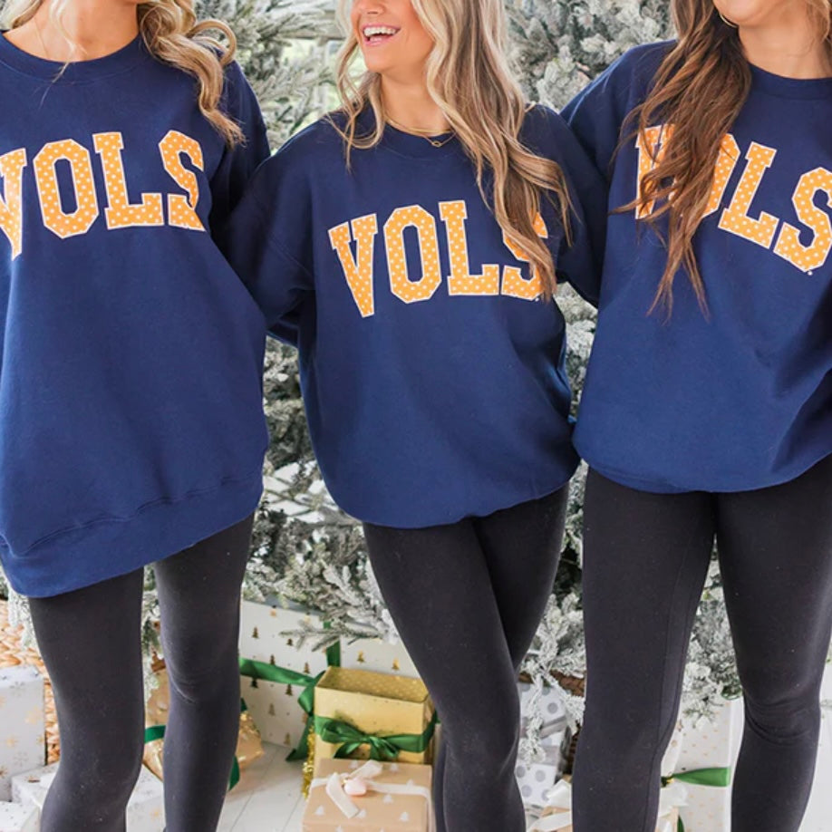 Polka Dot VOLS Crew Sweatshirt