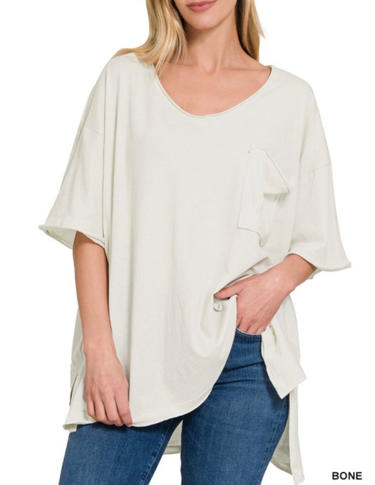 Moving On Oversized Pocket Tee