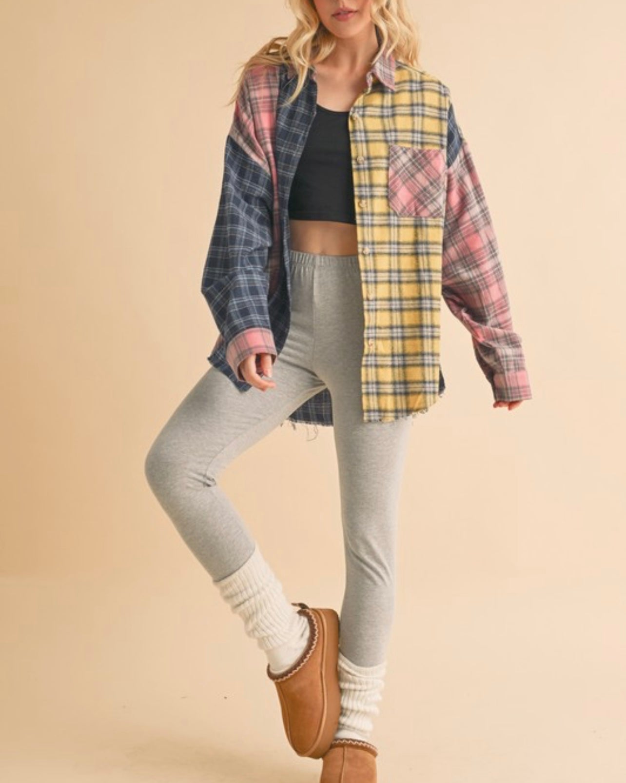Flirty In Flannel Multi Colored Plaid Flannel Shirt
