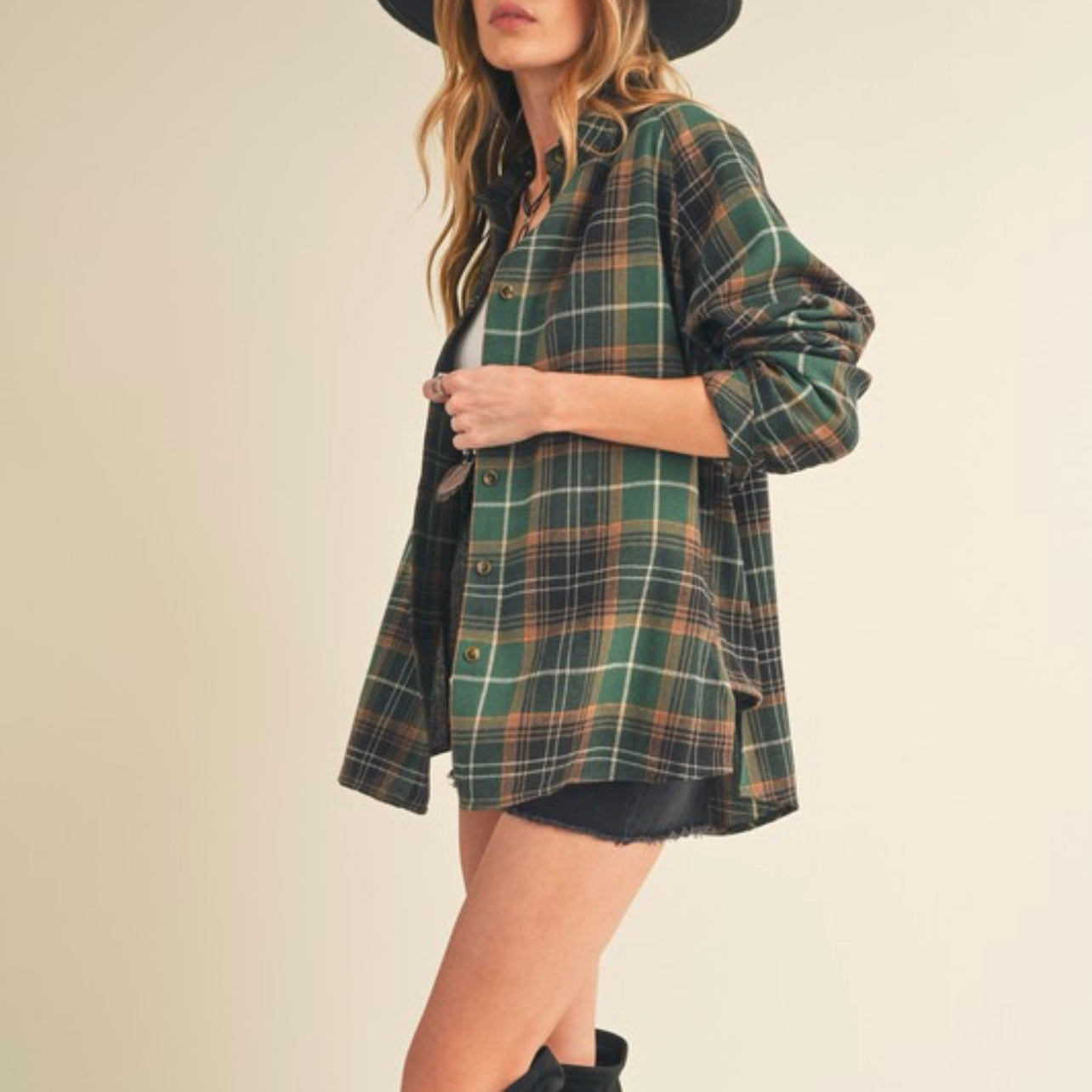 Autumn Ember Plaid Flannel Shirt