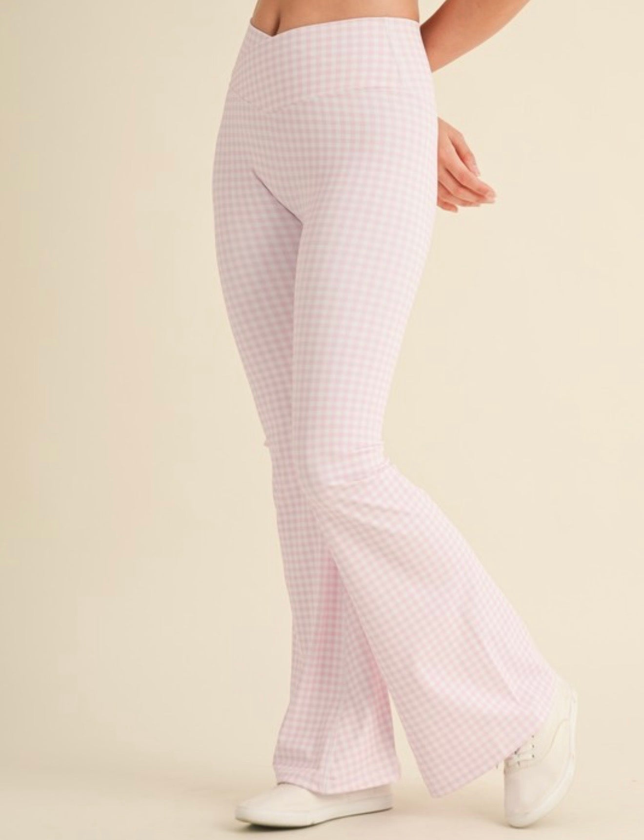 Southern Charm Gingham Active Flare Leggings