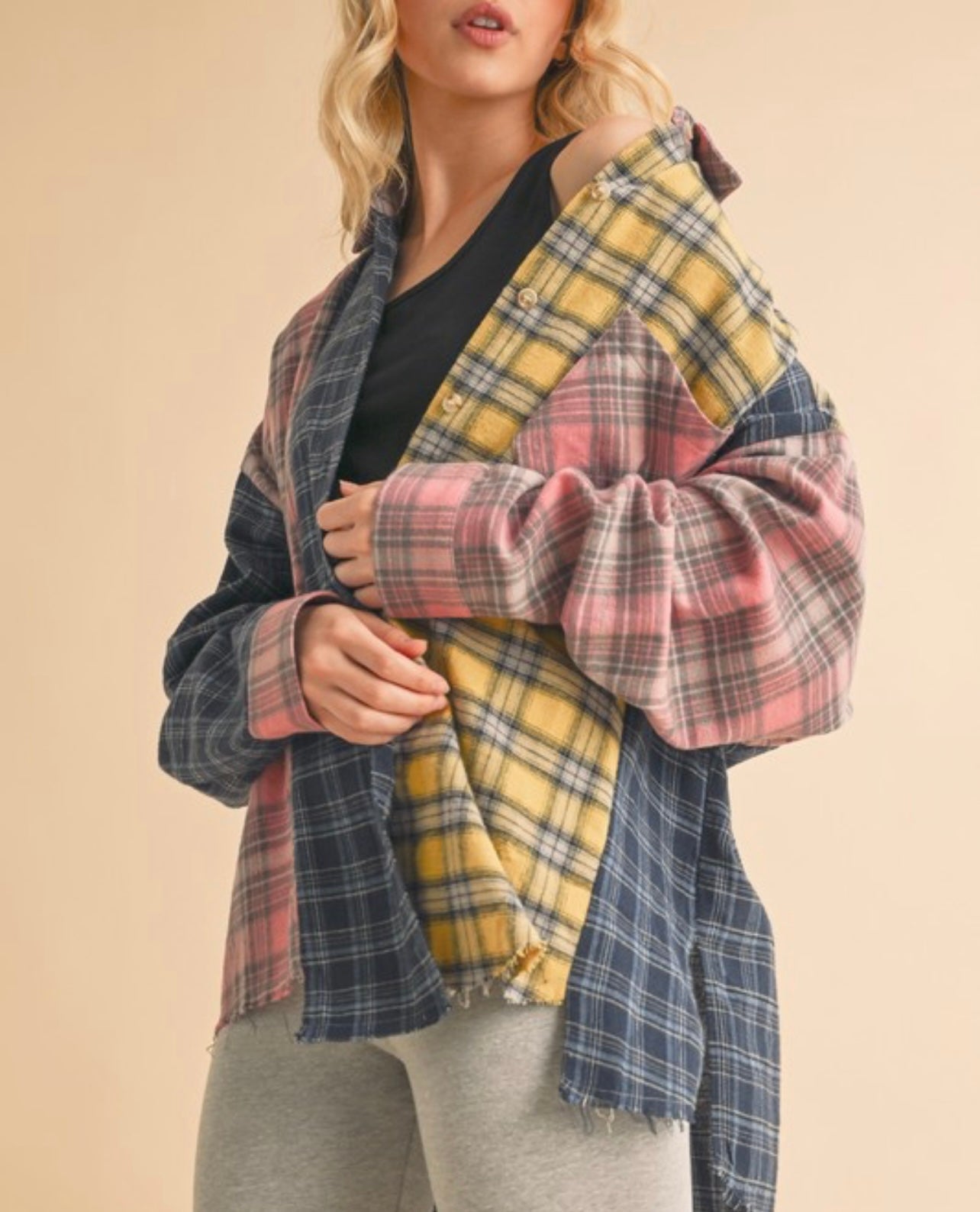 Flirty In Flannel Multi Colored Plaid Flannel Shirt