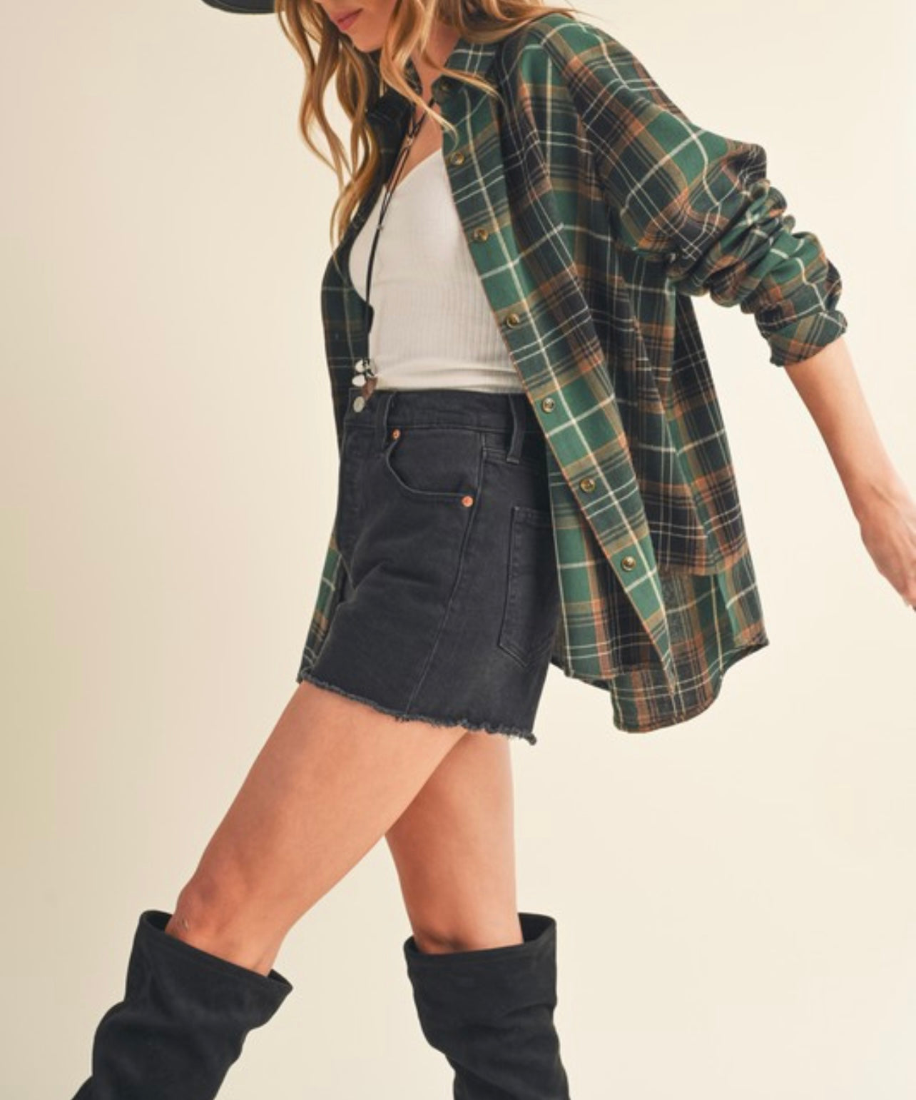 Autumn Ember Plaid Flannel Shirt