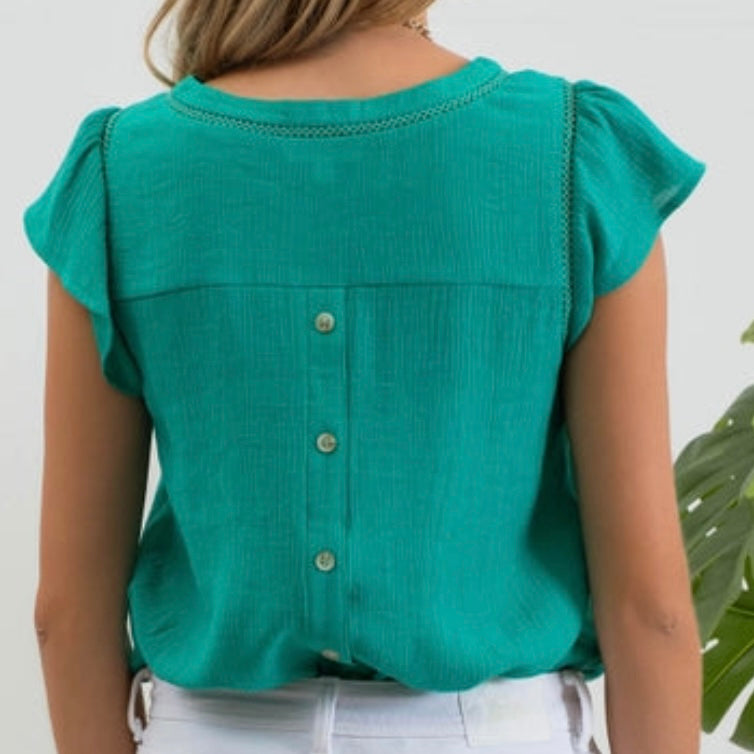 Take Me There Butterfly Sleeve Top