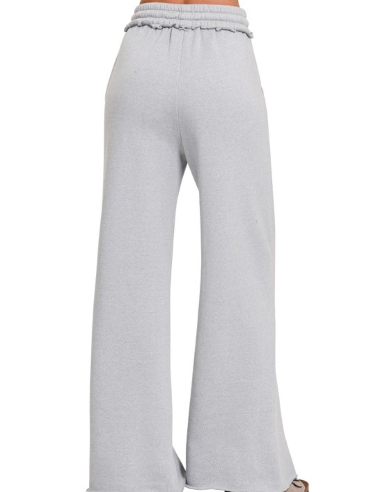 Smoky Slate Wide Leg Sweatpants
