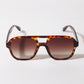 Retro Square Aviator Style Colored Lens Sunnies