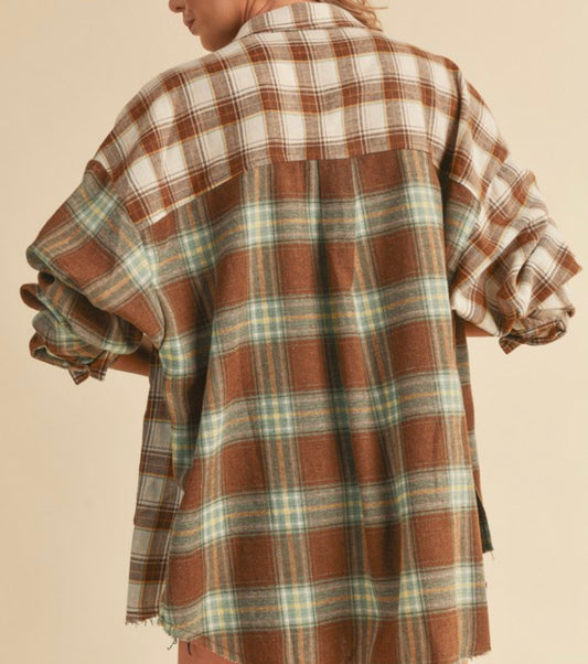 Toasted Marshmallow Plaid Flannel Shirt