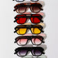 Retro Square Aviator Style Colored Lens Sunnies