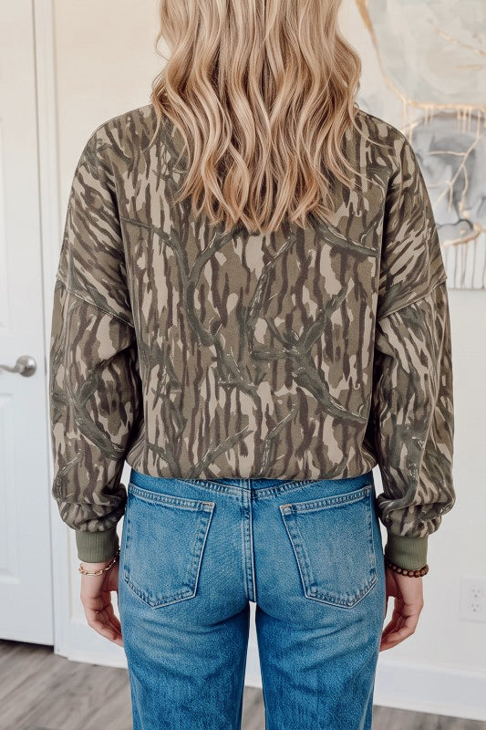 Bottomland Camo Mockneck Sweatshirt