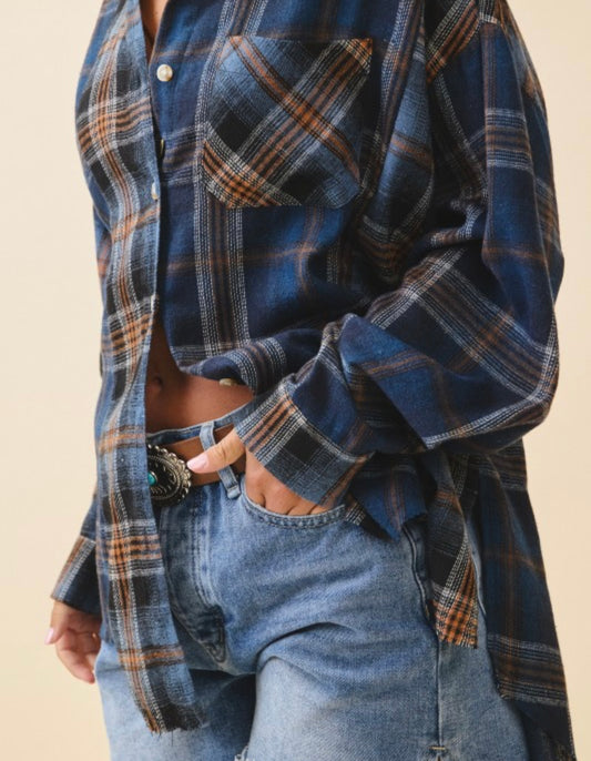 Cozy Chaos Plaid Flannel Shirt