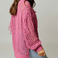 Pink Skies Fringe Sweater
