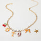 Power “T” Football Charm Station Necklace