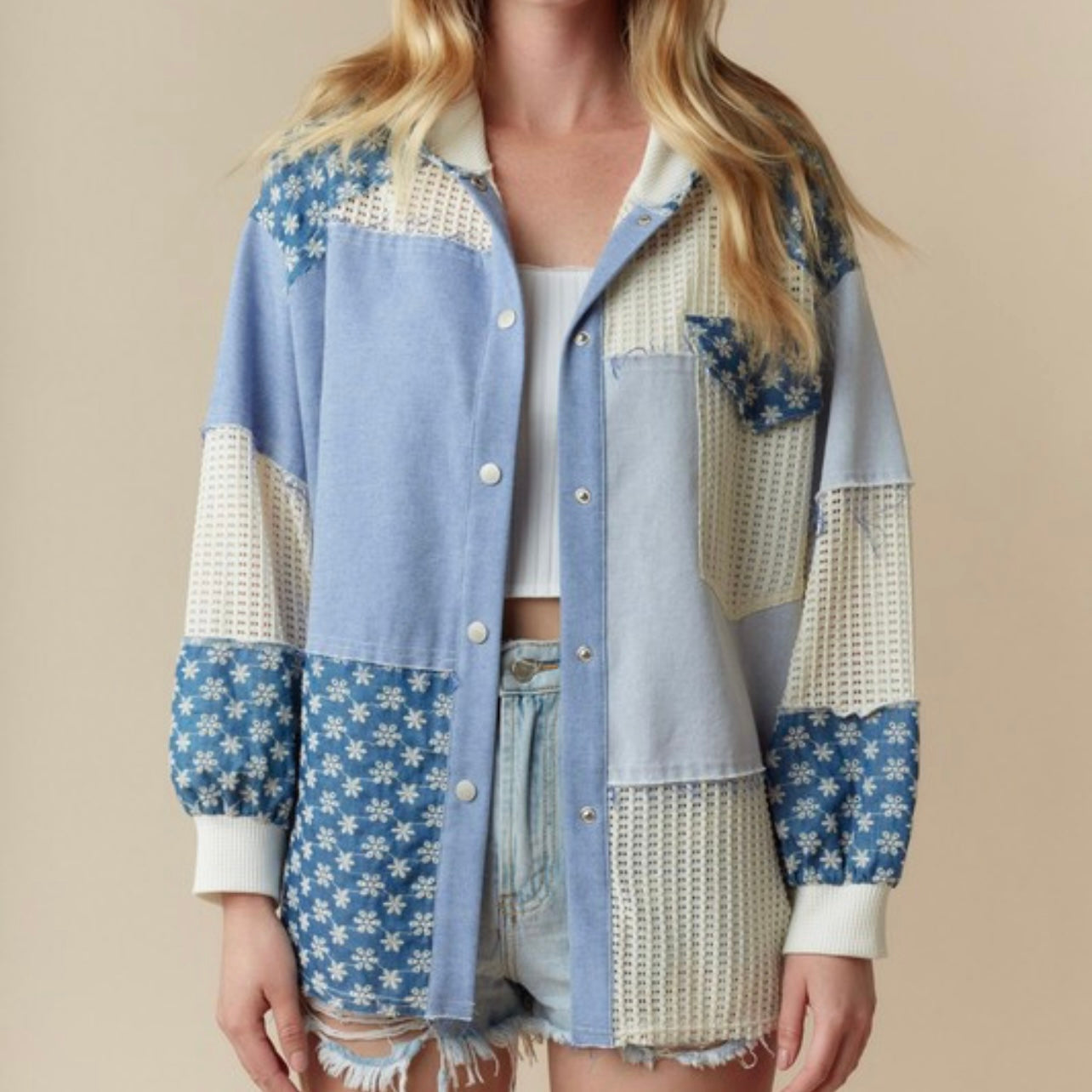 Bluebell Patchwork Shacket