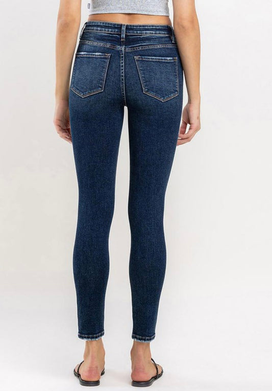 Fresh Girl Dark Wash High Waisted Skinny Jeans