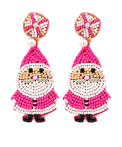 Pink Christmas Whimsy Earrings