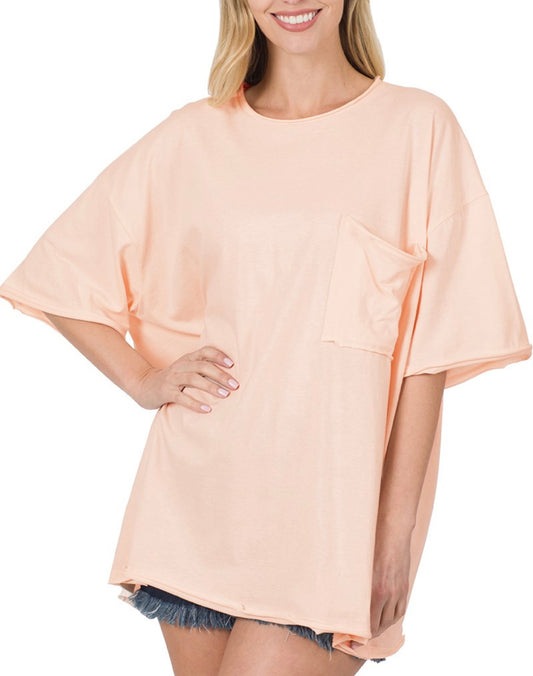 Casual Girl Oversized Pocket Tee