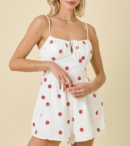 Pocket Full Of Daisies Floral Romper