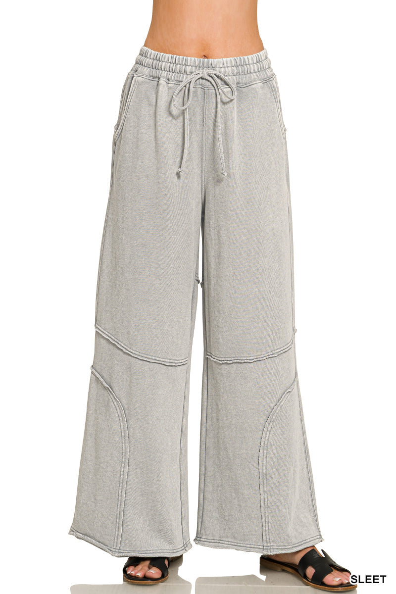 Free Spirit Mineral Wash Wide Leg Pants