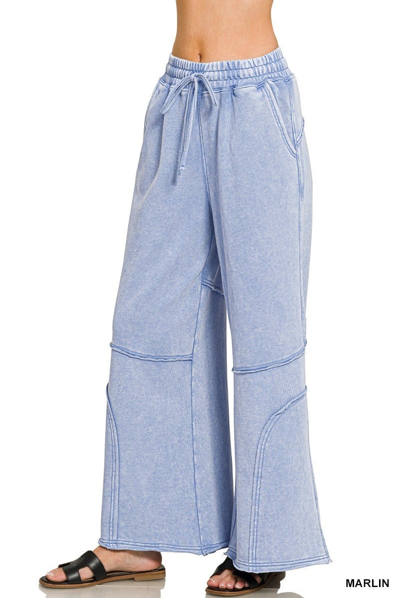 Free Spirit Mineral Wash Wide Leg Pants