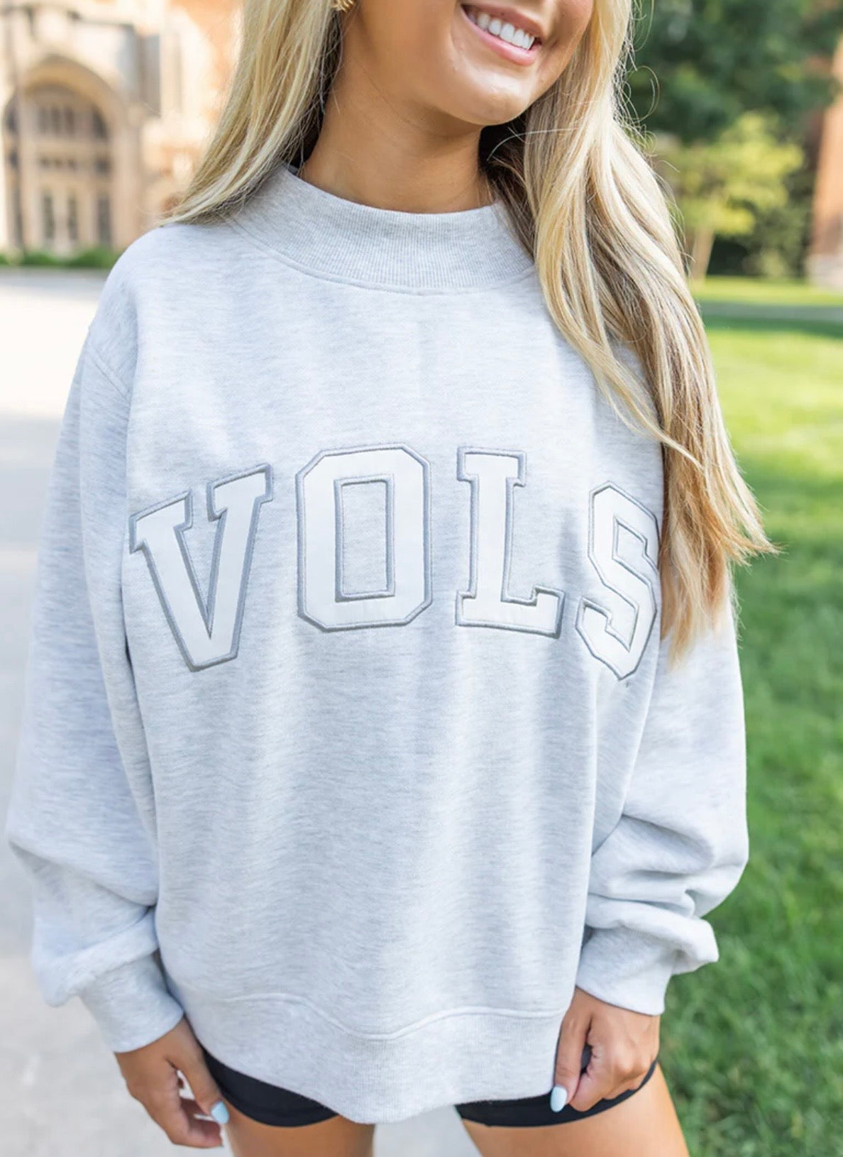 Grey Tennessee “VOLS” Mock-Neck Sweatshirt
