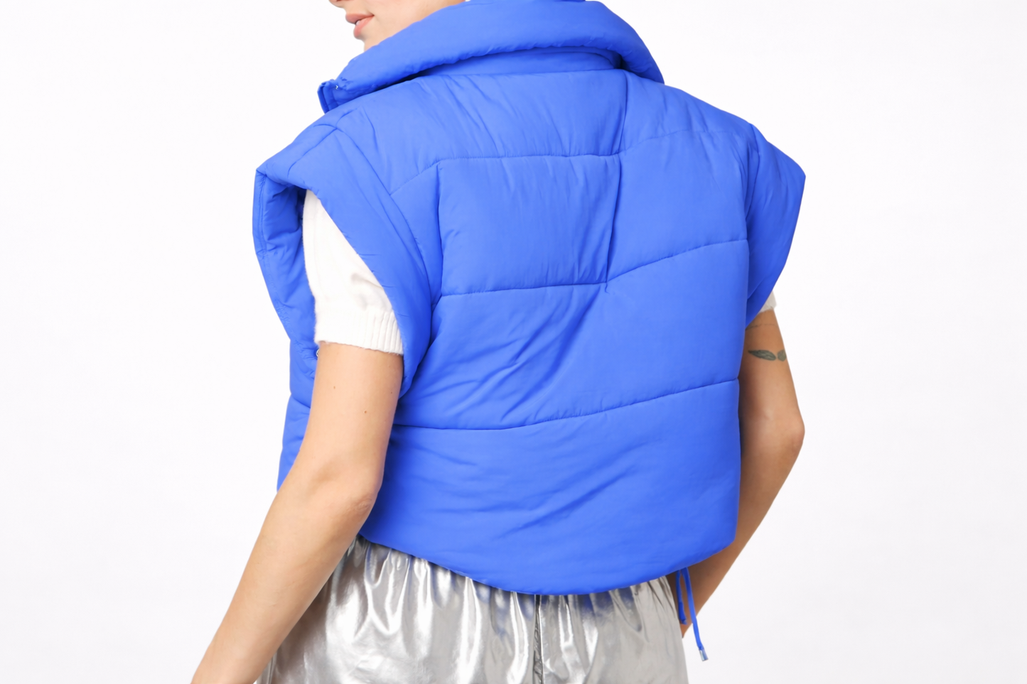 The Skyline Cropped Puffer Vest