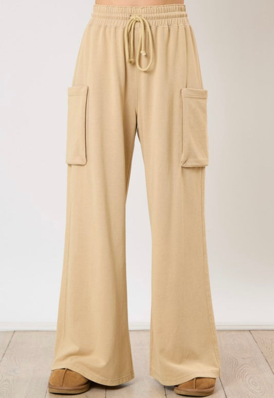 Cozy Core Wide-Leg Cargos