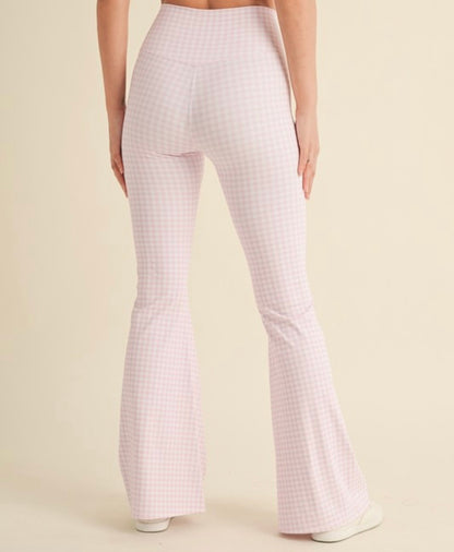 Southern Charm Gingham Active Flare Leggings