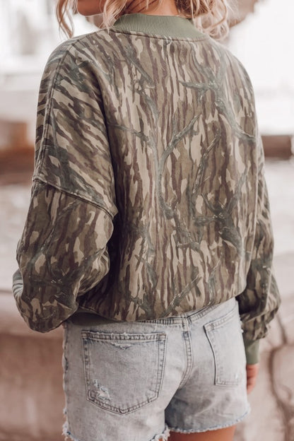 Bottomland Camo Mockneck Sweatshirt