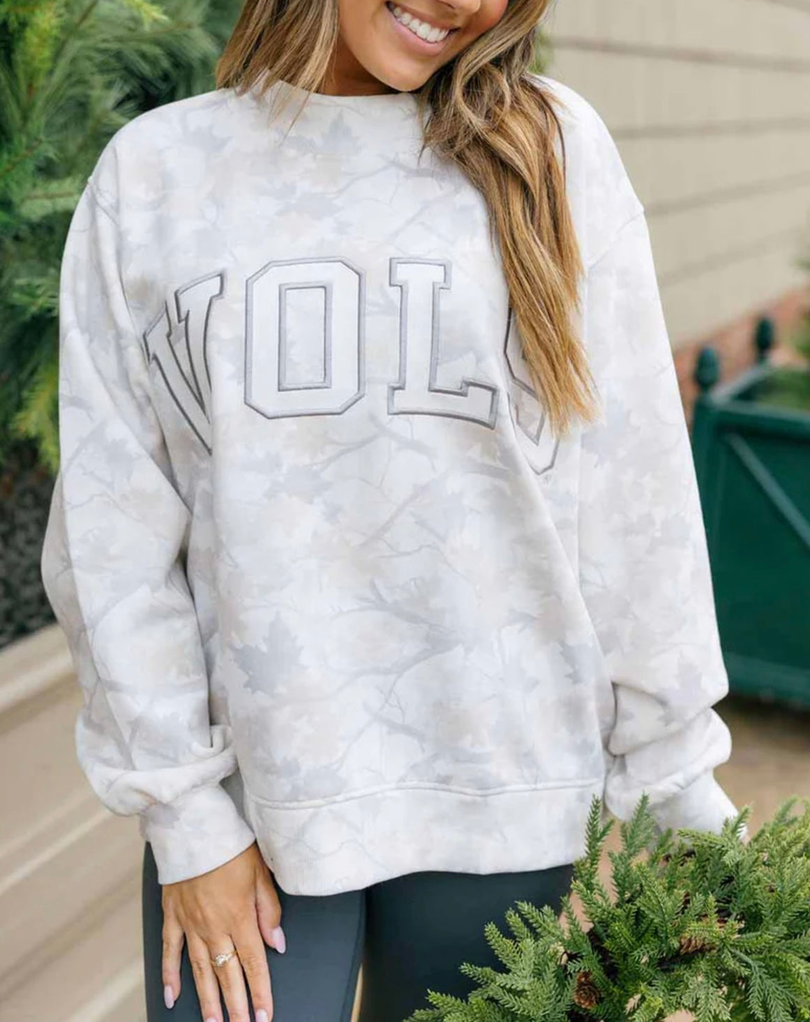 Cream Camo Tennessee “VOLS” Mock-Neck Sweatshirt