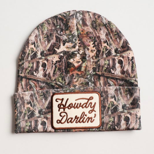Camo Howdy Darlin’ Beanie Hat