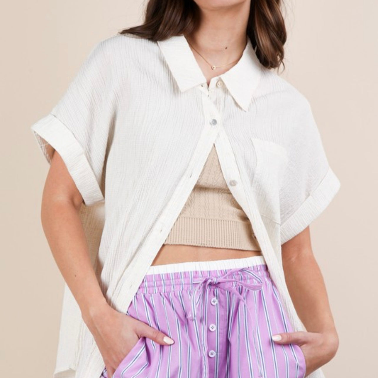 Midday Pick Me Up Button Up Top