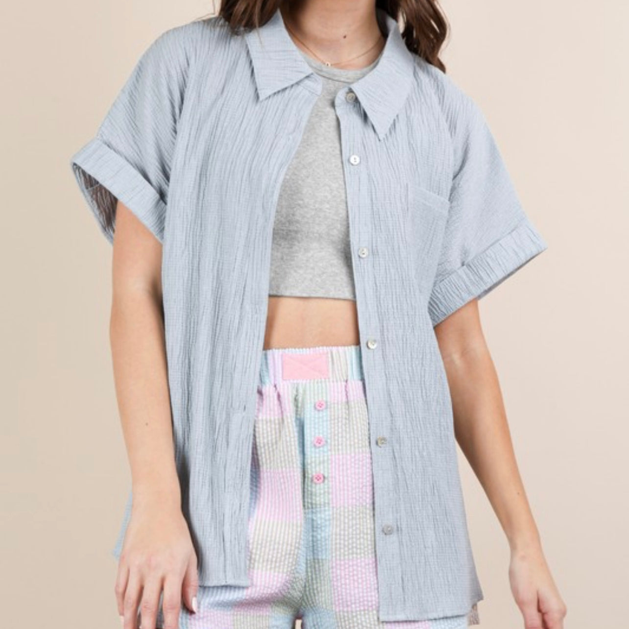 Midday Pick Me Up Button Up Top