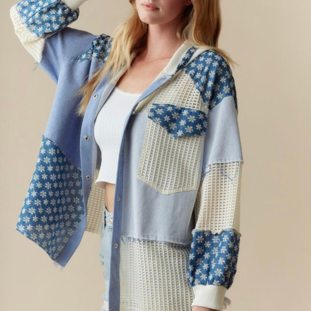 Bluebell Patchwork Shacket