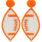 Beaded Football Earrings
