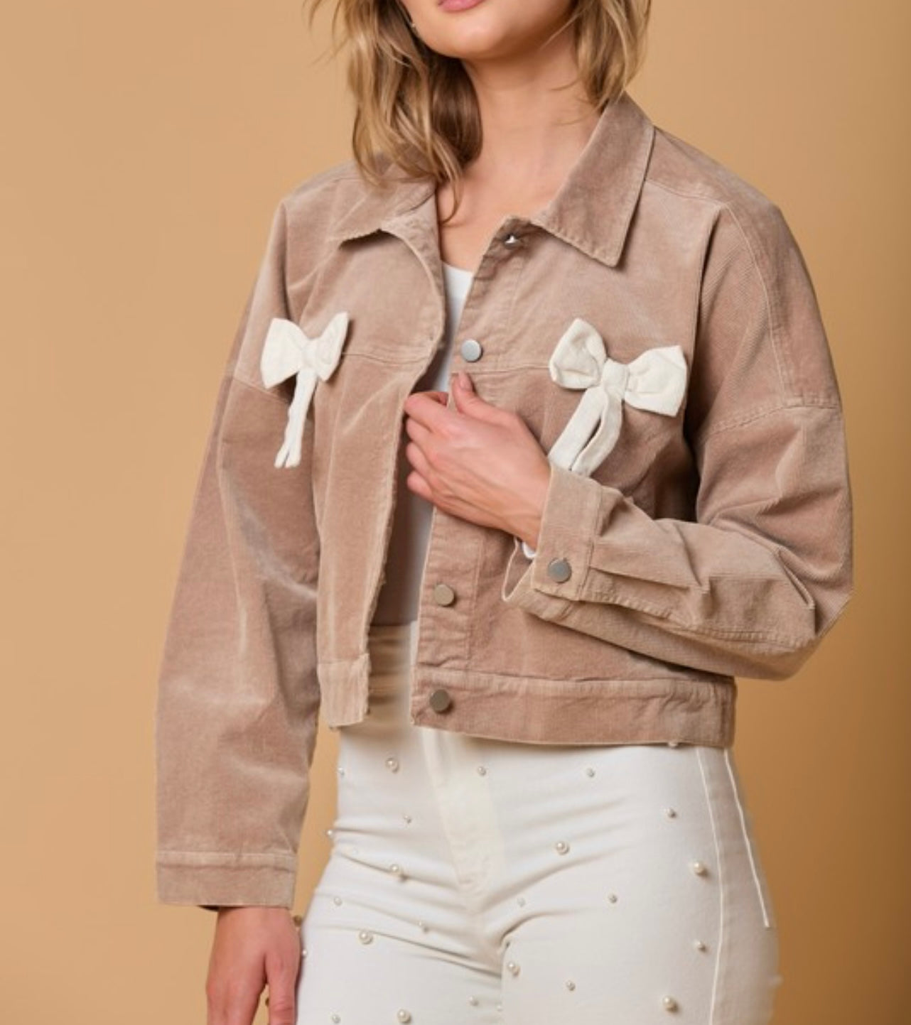 The Claire Corduroy Jacket With Bows