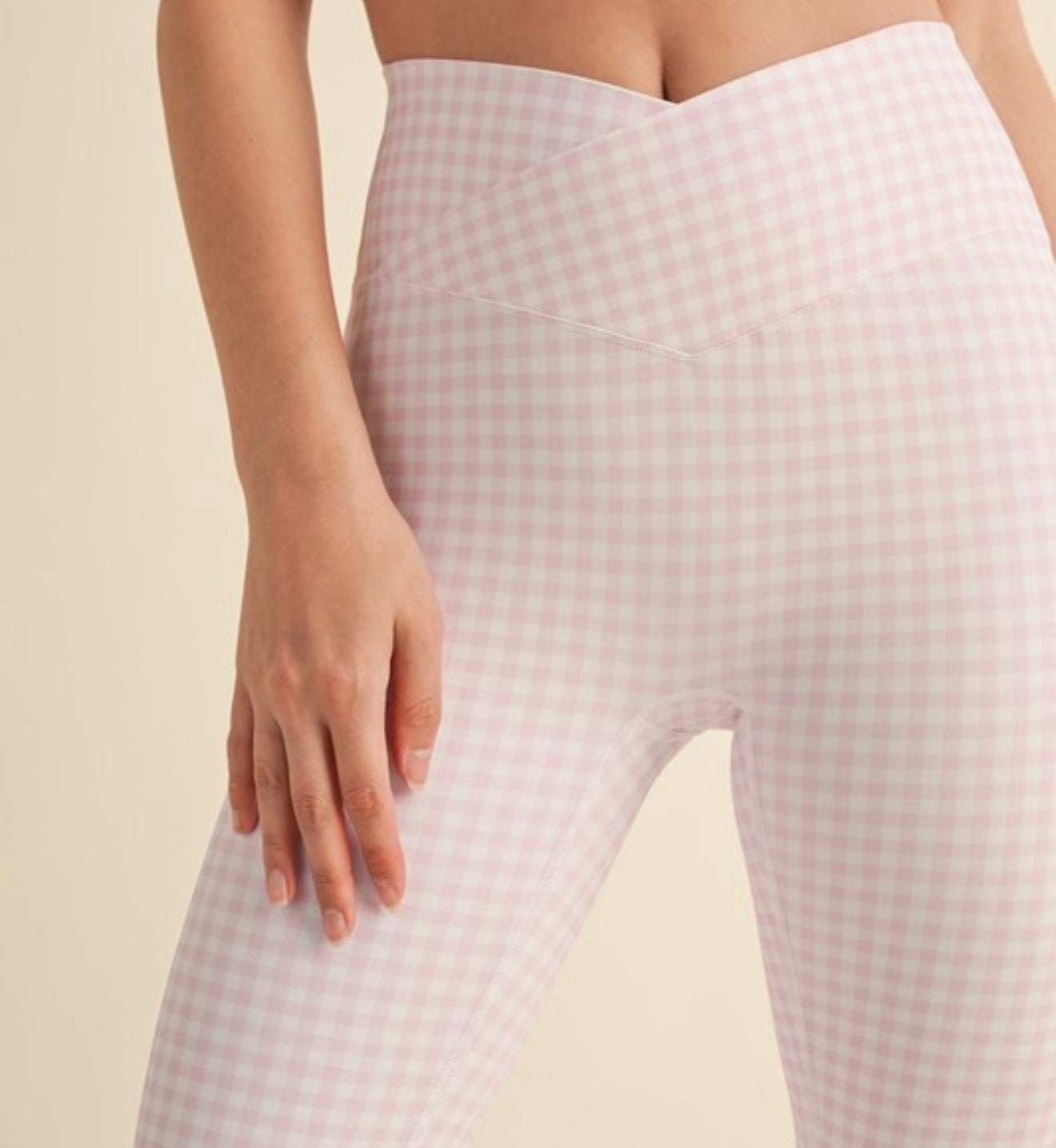 Southern Charm Gingham Active Flare Leggings