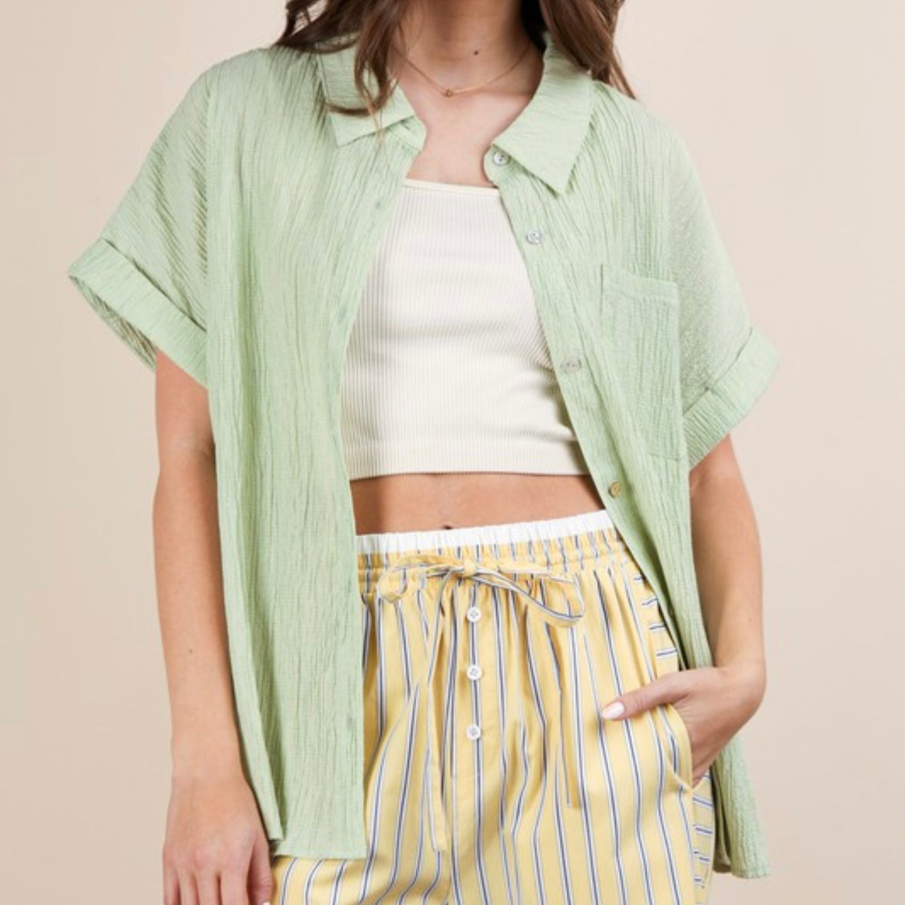 Midday Pick Me Up Button Up Top