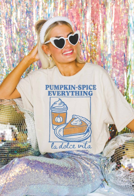 Spiced Latte Love Oversized Graphic Tee