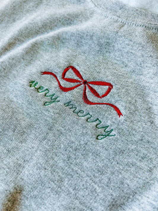 Very Merry Embroidered Sweatshirt